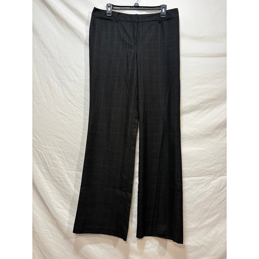 New York & Company Patterned Gray Dress Pants (Size 10 Tall)